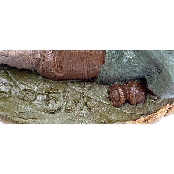 Tom Clark Gnome SLIM Signed Figurine #12 Gym Exercise Push-Ups Fitness 1989 COA - Picture 7 of 9